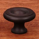 RK International [CK-4243-RB] Solid Brass Cabinet Knob - Large Solid Georgian - Oil Rubbed Bronze Finish - 1 1/2" Dia.