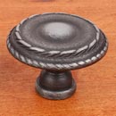 RK International [CK-705-DN] Solid Brass Cabinet Knob - Large Double Roped Edge - Distressed Nickel Finish - 1 1/2" Dia.