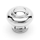 RK International [CK-708-PN] Solid Brass Cabinet Knob - Small Double Ringed - Polished Nickel Finish - 1 1/4" Dia.