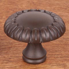 RK International [CK-758-RB] Solid Brass Cabinet Knob - Large Petals at Edge - Oil Rubbed Bronze Finish - 1 1/2&quot; Dia.