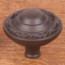 RK International [CK-760-RB] Solid Brass Cabinet Knob - Large Deco-Leaf Edge - Oil Rubbed Bronze Finish - 1 1/2&quot; Dia.