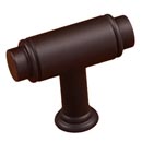 RK International [CK-781-RB] Solid Brass Cabinet Knob - Small Cylinder - Oil Rubbed Bronze Finish - 1 5/8&quot; L