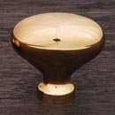 RK International [CK-8216-B] Solid Brass Cabinet Knob - Large Oval - Polished Brass Finish - 1 3/8&quot; L