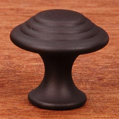 RK International [CK-9214-RB] Solid Brass Cabinet Knob - Step Up Beauty - Oil Rubbed Bronze Finish - 1 1/4&quot; Dia.