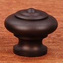 RK International [CK-9307-RB] Solid Brass Cabinet Knob - Solid Round w/ Circle Top - Oil Rubbed Bronze Finish - 1&quot; Dia.