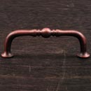 RK International [CP-04-ATDC] Solid Brass Cabinet Pull Handle - Decorative Elongated Colonial - Standard Size - Distressed Copper Finish - 3" C/C - 3 1/2" L