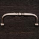 RK International [CP-04-P] Solid Brass Cabinet Pull Handle - Decorative Curved - Standard Size - Satin Nickel Finish - 3" C/C - 3 3/8" L