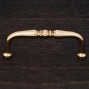 RK International [CP-04-T] Solid Brass Cabinet Pull Handle - Decorative Curved - Standard Size - Polished Brass Finish - 3&quot; C/C - 3 3/8&quot; L