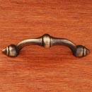 RK International [CP-25-AE] Solid Brass Cabinet Pull Handle - Beauty - Standard Size - Antique English Finish - 3&quot; C/C - 4&quot; L
