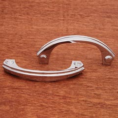 RK International [CP-3617-C] Solid Brass Cabinet Pull Handle - Plain Bow - Standard Size - Polished Chrome Finish - 3&quot; C/C - 3 5/8&quot; L