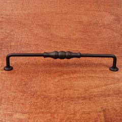 RK International [CP-3702-RB] Solid Brass Cabinet Pull Handle - Beaded Middle - Oversized - Oil Rubbed Bronze Finish - 8&quot; C/C - 8 3/4&quot; L