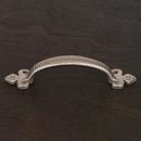 RK International [CP-3713-P] Solid Brass Cabinet Pull Handle - Bow w/ Divet Indents &amp; Gothic Ends - Standard Size - Satin Nickel Finish - 3&quot; C/C - 4 15/16&quot; L