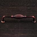 RK International [CP-3718-DC] Solid Brass Cabinet Pull Handle - Indian Drum - Oversized - Distressed Copper Finish - 5&quot; C/C - 5 7/16&quot; L