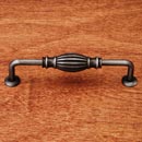 RK International [CP-3718-DN] Solid Brass Cabinet Pull Handle - Indian Drum - Oversized - Distressed Nickel Finish - 5&quot; C/C - 5 7/16&quot; L