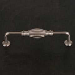 RK International [CP-3718-P] Solid Brass Cabinet Pull Handle - Indian Drum - Oversized - Satin Nickel Finish - 5&quot; C/C - 5 7/16&quot; L