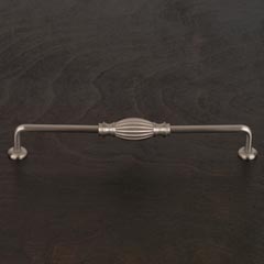 RK International [CP-3719-P] Solid Brass Cabinet Pull Handle - Indian Drum - Oversized - Satin Nickel Finish - 8&quot; C/C - 8 3/4&quot; L