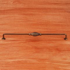 RK International [CP-3720-AE] Solid Brass Cabinet Pull Handle - Indian Drum - Oversized - Antique English Finish - 12&quot; C/C - 12 3/4&quot; L