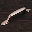 RK International [CP-39-P] Solid Brass Cabinet Pull Handle - Lined Flat Foot Bow - Standard Size - Satin Nickel Finish - 3&quot; C/C - 5 3/16&quot; L