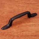 RK International [CP-39-RB] Solid Brass Cabinet Pull Handle - Lined Flat Foot Bow - Standard Size - Oil Rubbed Bronze Finish - 3&quot; C/C - 5 3/16&quot; L