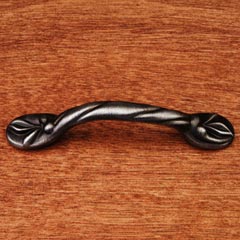 RK International [CP-404-DN] Solid Brass Cabinet Pull Handle - Wavy - Standard Size - Distressed Nickel Finish - 3&quot; C/C - 4 3/4&quot; L
