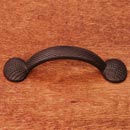 RK International [CP-413-RB] Solid Brass Cabinet Pull Handle - Shell at Ends - Standard Size - Oil Rubbed Bronze Finish - 3" C/C - 4 1/4" L