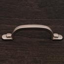 RK International [CP-42-P] Solid Brass Cabinet Pull Handle - Two Step Foot Rectangular - Standard Size - Satin Nickel Finish - 3" C/C - 4 1/8" L