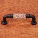 RK International [CP-43-RB] Acrylic Cabinet Pull Handle - Bow w/ Twisted Acrylic - Standard Size - Oil Rubbed Bronze Mounts - 3" C/C - 3 5/8" L