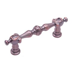 RK International [CP-620-DC] Solid Brass Cabinet Pull Handle - Augustine Series - Standard Size - Distressed Copper Finish - 3&quot; C/C - 4 1/4&quot; L