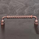 RK International [CP-801-DC] Solid Brass Cabinet Pull Handle - Twisted - Oversized - Distressed Copper Finish - 5" C/C - 5 1/2" L