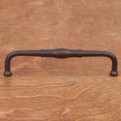 RK International [CP-808-RB] Solid Brass Cabinet Pull Handle - Barrel Middle - Oversized - Oil Rubbed Bronze Finish - 5&quot; C/C - 5 3/8&quot; L