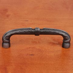 RK International [CP-863-DN] Solid Brass Cabinet Pull Handle - Bow w/ Petal Ends - Oversized - Distressed Nickel Finish - 5&quot; C/C - 5 5/8&quot; L