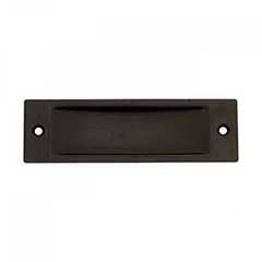 RK International [CF-5631-RB] Solid Brass Cabinet Flush Pull - Thin Rectangle - Oil Rubbed Bronze Finish - 4 1/2&quot; L - 3/8&quot; Recess