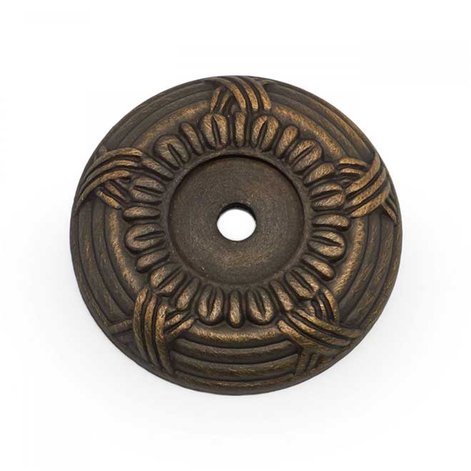 RK International [BP485AE] Solid Brass Knob Backplate Large