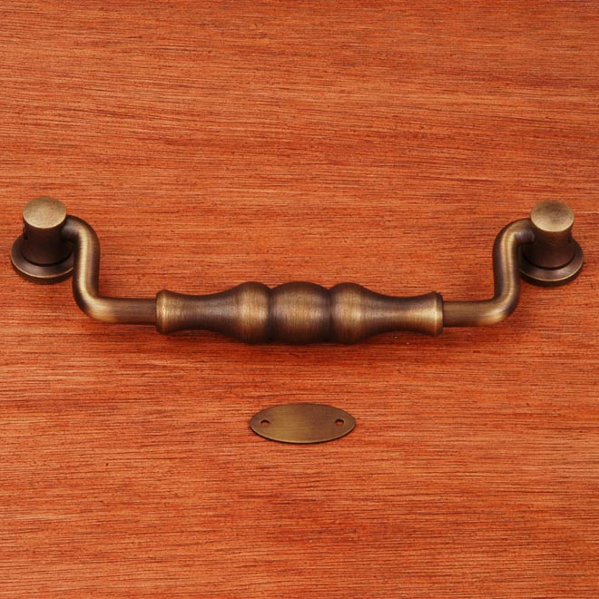 RK International [CP3704AE] Solid Brass Bail Pull Beaded