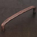 RK International [PH-4857-DC] Solid Brass Appliance/Door Pull Handle - Lines & Crosses - Distressed Copper Finish - 12" C/C - 12 3/4" L
