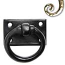 Seaside Shutters [S8-400-03UN] Cast Brass Shutter Ring Pull - Plate Mount - Polished Brass (Unlacquered) Finish - 1 3/4" Dia.