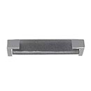 Sietto [P-1202-6-PC] Glass Cabinet Pull Handle - Affinity Series - Oversized - Slate Gray - Polished Chrome Base - 5 5/8&quot; C/C - 6&quot; L