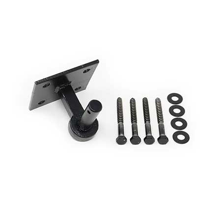 Snug Cottage [8254-34P] Steel Heavy Duty Exterior Gate Strap Hinge Pintle - Pin on Square Plate - Black Finish - 4&quot; Sq.