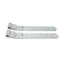 Snug Cottage [8305-182] Steel Heavy Duty Exterior Gate Strap Hinge - Cranked - Hot Dipped Galvanized Finish - Pair - 18" L