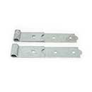 Snug Cottage [8307-122] Steel Heavy Duty Exterior Gate Strap Hinge - Flat - Hot Dipped Galvanized Finish - Pair - 12&quot; L