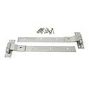 Snug Cottage [6295-16316] Stainless Steel Gate Strap Hinge Set - Contemporary Cranked - Natural Satin Finish - 16&quot; L - Pair