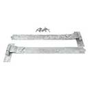 Snug Cottage [8295-242] Forged Steel Gate Strap Hinge Set - Cranked Band w/ Pin - Hot Dipped Galvanized Finish - 24&quot; L - Pair
