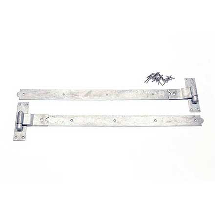 Snug Cottage [8295-362] Forged Steel Gate Strap Hinge Set - Cranked Band w/ Pin - Hot Dipped Galvanized Finish - 36&quot; L - Pair