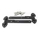 Snug Cottage [8292-12SP] Forged Steel Gate Strap Hinge Set - Old Fashioned Heavy Duty - Black Finish - 12&quot; L - Pair