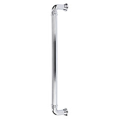 Top Knobs [TK327PC] Die Cast Zinc Appliance/Door Pull Handle - Reeded Series - Polished Chrome Finish - 12&quot; C/C - 13 11/16&quot; L