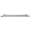 Top Knobs [HOP7BSN] Die Cast Zinc Double Towel Bar - Hopewell Series - Brushed Satin Nickel Finish - 18" C/C - 19 1/2" L