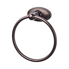 Top Knobs [ED5ORBC] Die Cast Zinc Single Towel Ring - Edwardian Oval Series - Oil Rubbed Bronze Finish