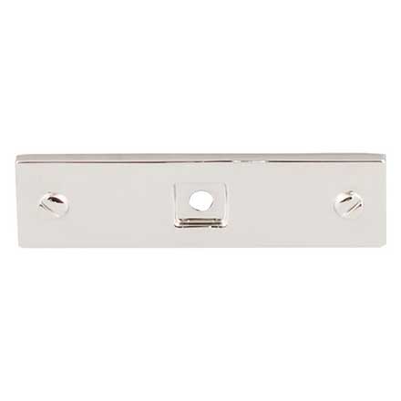 Top Knobs [TK741PN] Die Cast Zinc Cabinet Knob Backplate - Channing Series - Polished Nickel Finish - 3&quot; L