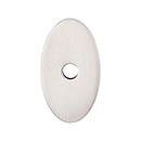 Top Knobs [TK58BSN] Die Cast Zinc Cabinet Knob Backplate - Oval Series - Brushed Satin Nickel Finish - 1 1/4&quot; L
