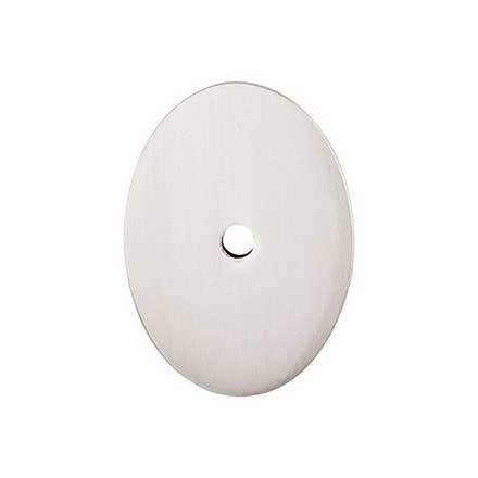 Top Knobs [TK60BSN] Die Cast Zinc Cabinet Knob Backplate - Oval Series - Brushed Satin Nickel Finish - 1 1/2&quot; L